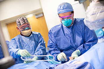 BIDMC Cardiac Surgeons are operating on a patient