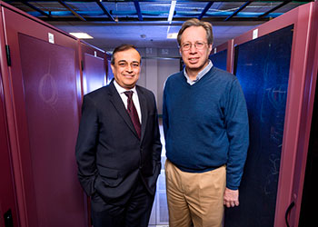 Manu Tandon, Chief Information Officer, and Larry Markson, MD, VP, Clinical Information Systems of BIDMC's Health Technology Exploration Center