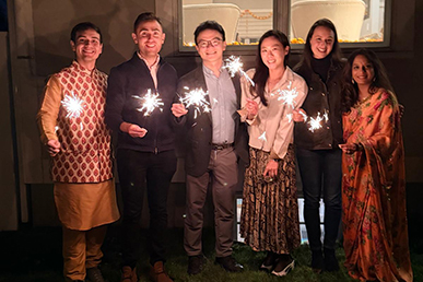 Hematology-oncology fellows celebrate Diwali