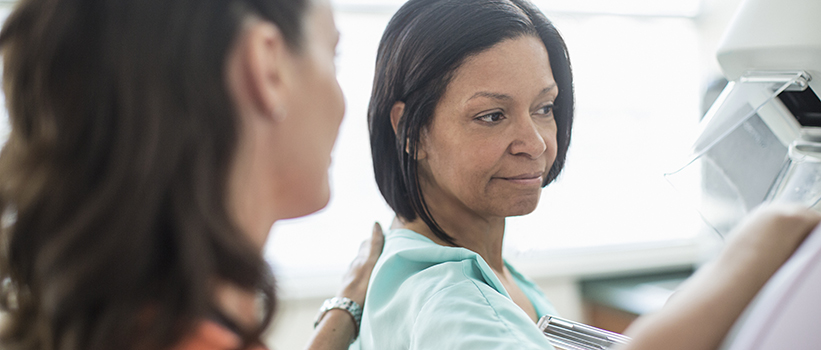 Patient at Mammogram Appointment