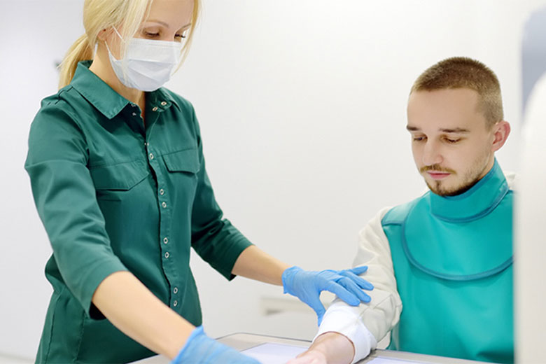 A man getting imaging done