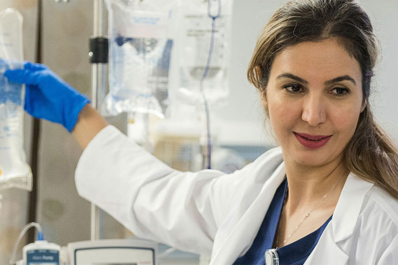 Woman working in the medical field