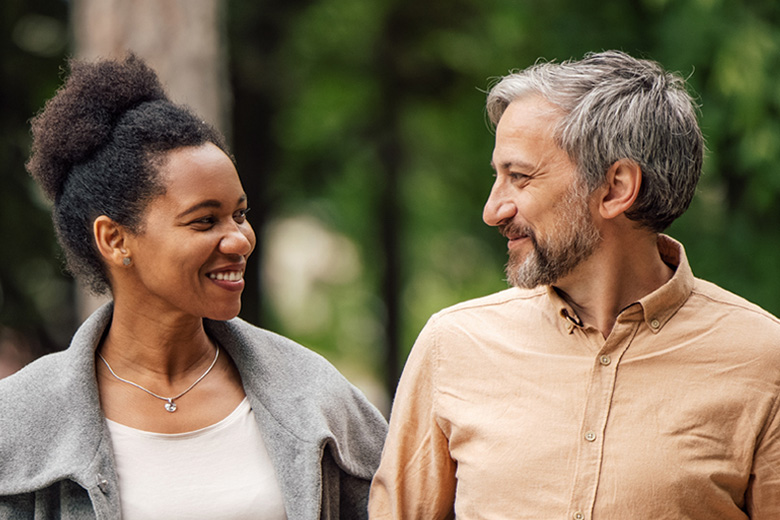 Patient and provider walking