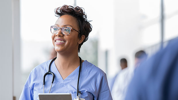 Medical student holds a clipboard